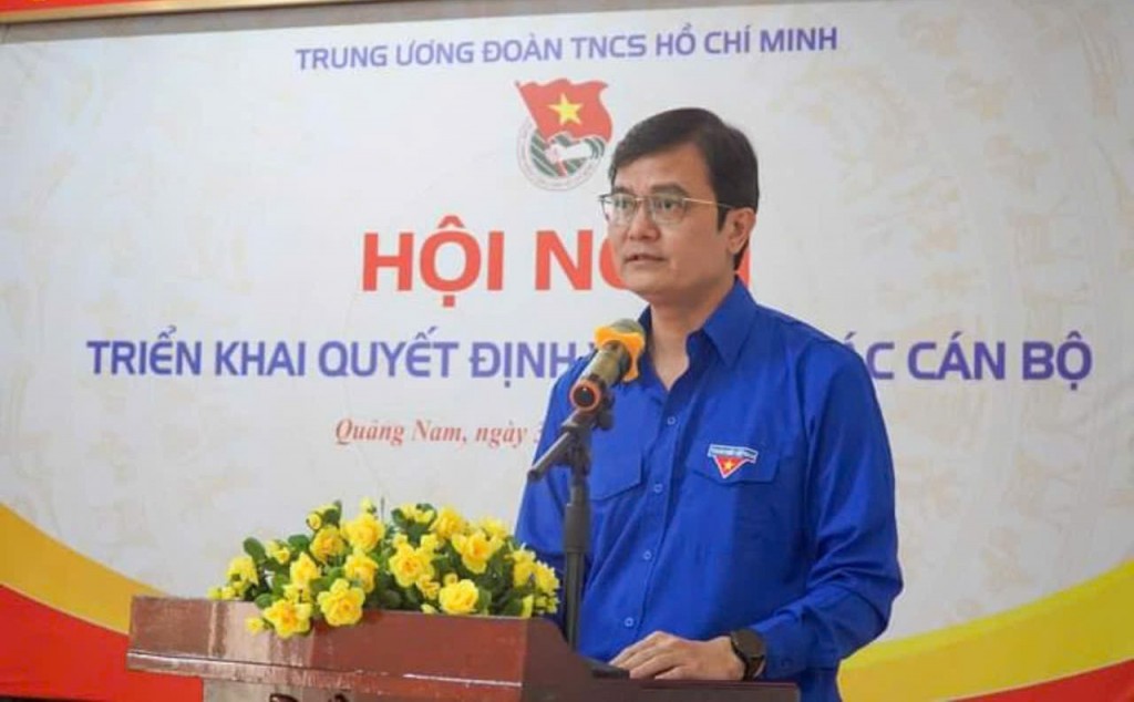 Bí thư thứ nhất Trung ương Đoàn Bùi Quang Huy phát biểu tại Hôi nghị.