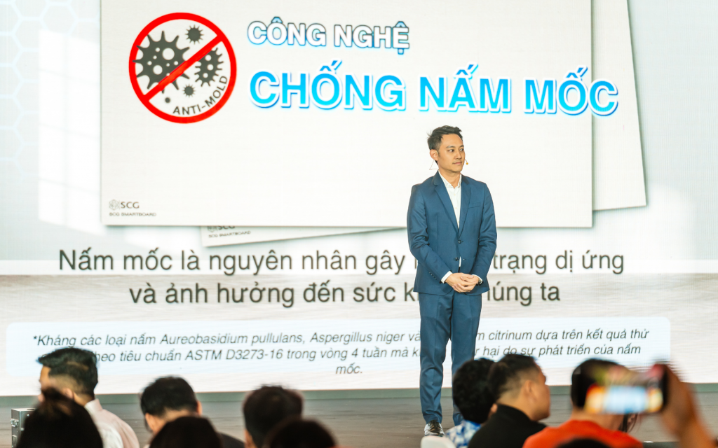 Tích hợp công nghệ Anti-Mold, SCG Smartboard Ultra có hiệu quả chống nấm mốc được đánh giá cao.