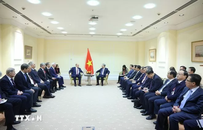 Tổng Bí thư Tô Lâm tiếp Chủ tịch Đảng cộng sản Liên bang Nga