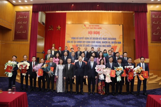 Hội nghị công bố Quyết định số 385/QĐ-BTC ngày 26/2/2025 của Bộ Tài chính quy định chức năng, nhiệm vụ, quyền hạn cơ cấu tổ chức của KBNN