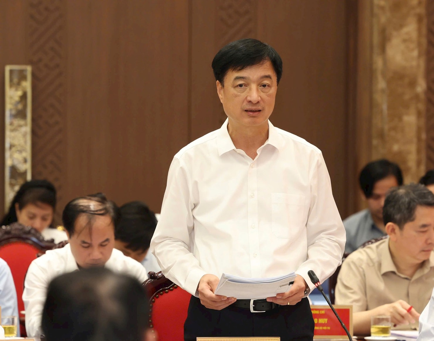 Chủ nhiệm Ủy ban Kiểm tra Trung ương Nguyễn Duy Ngọc phát biểu. Ảnh: Viết Thành.  