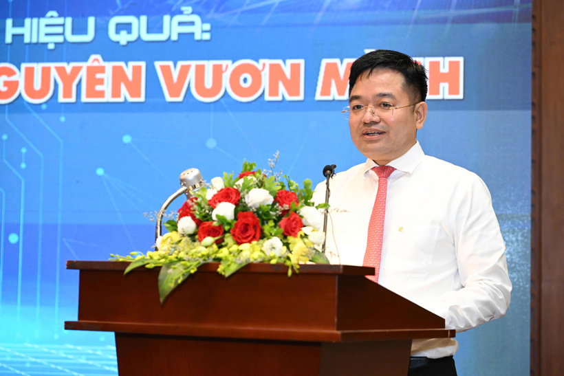 Ông Nguyễn Văn Minh, Tổng Biên tập Báo Công Thương phát biểu tại Diễn đàn. Ảnh: Cấn Dũng