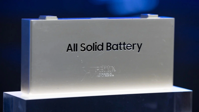 Một mẫu pin EV thể rắn của Samsung. Nguồn: Samsung