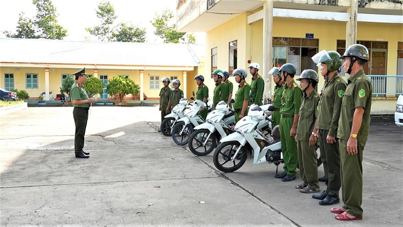 Lực lượng công an triển khai nhiệm vụ. Ảnh: Công an Cần Thơ.