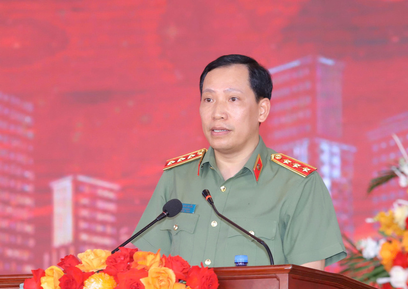 Thượng tướng Lê Văn Tuyến giao 3 nhiệm vụ cụ thể cho Công an Thanh Hóa. Ảnh: Minh Hiếu