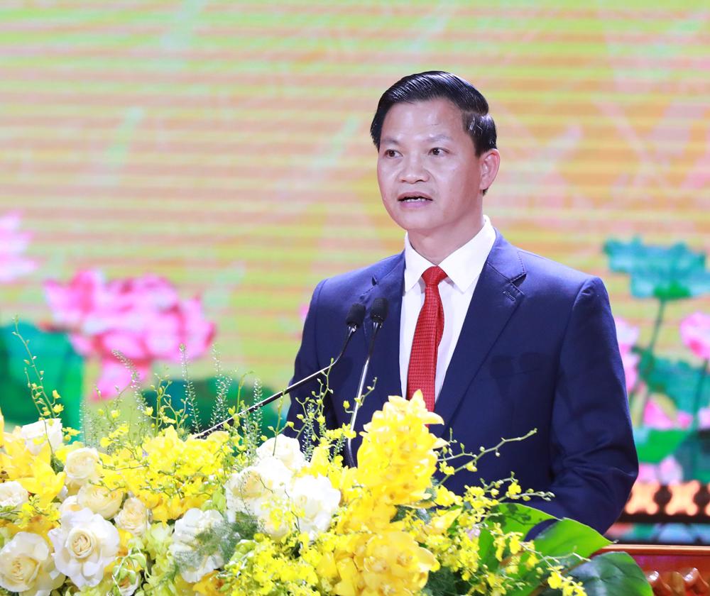 Đồng chí Vương Quốc Tuấn phát biểu khai mạc đại hội