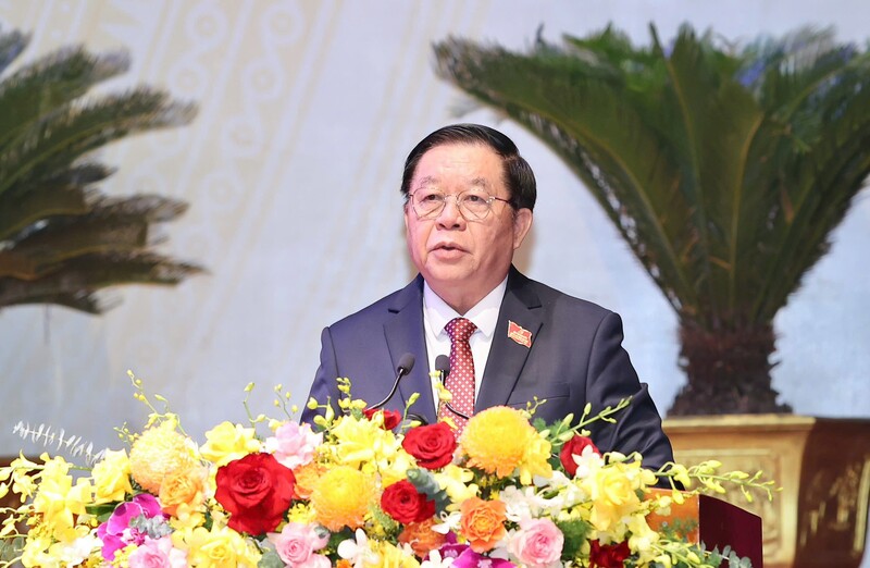 Trưởng Ban Tuyên giáo và Dân vận Trung ương Nguyễn Trọng Nghĩa phát biểu chỉ đạo tại đại hội.