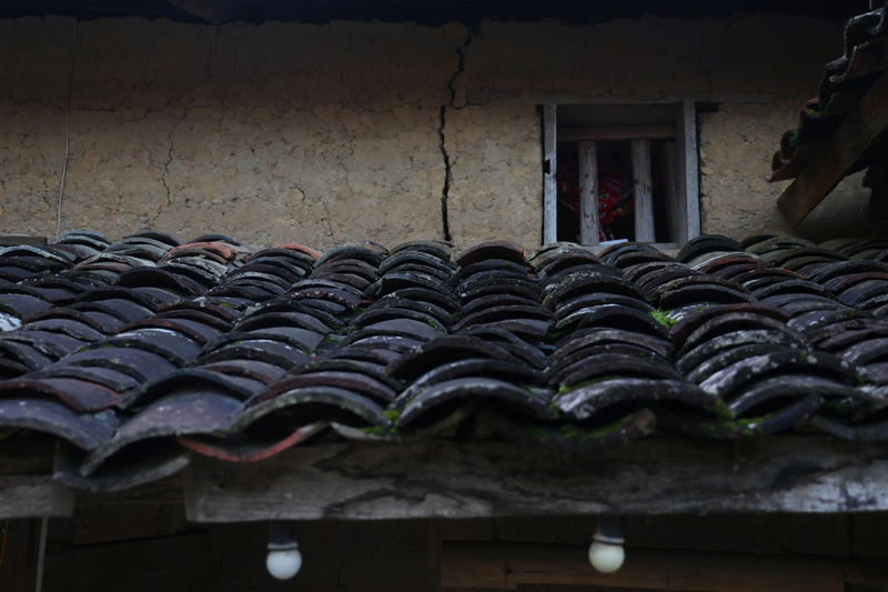 Vẻ bình yên của làng cổ ẩn hiện dưới lớp ngói phai mờ theo thời gian. Ảnh: Lê Phú.