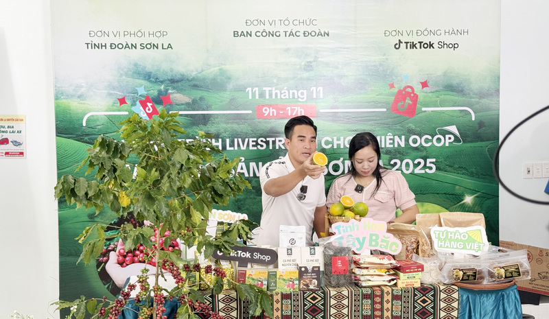 Xúc tiến thương mại sản phẩm OCOP và nông sản Việt trên nền tảng số. Ảnh: Anh Thơ