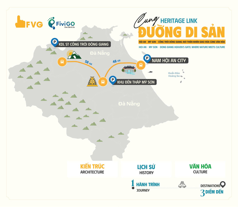 Cung đường Di sản Hội An - Mỹ Sơn - Cổng trời Đông Giang.