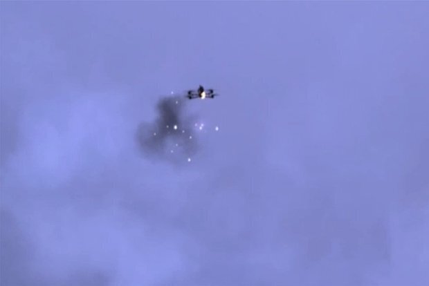 Một vụ đánh chặn thử nghiệm UAV bằng vũ khí laser của Nga. Ảnh: TASS