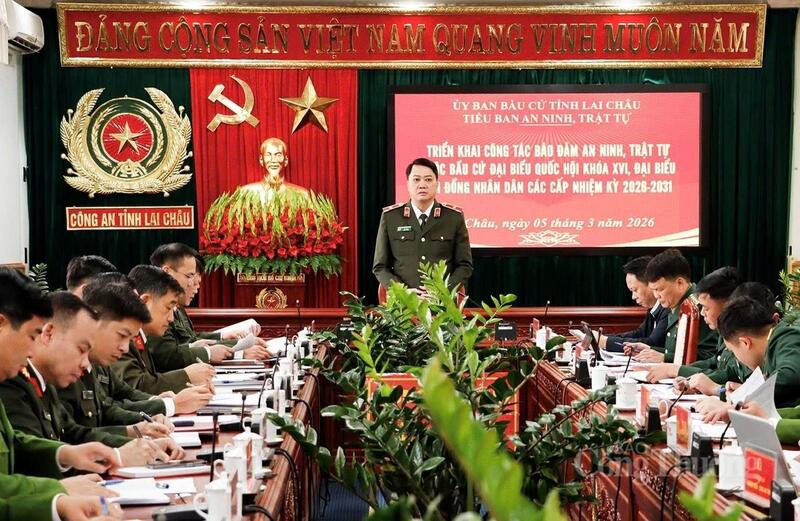 Công an tỉnh Lai Châu triển khai công tác đảm bảo an ninh trật tự công tác bầu cử đại biểu Quốc hội khóa XVI và đại biểu Hội đồng nhân dân (HĐND) các cấp nhiệm kỳ 2026 - 2031