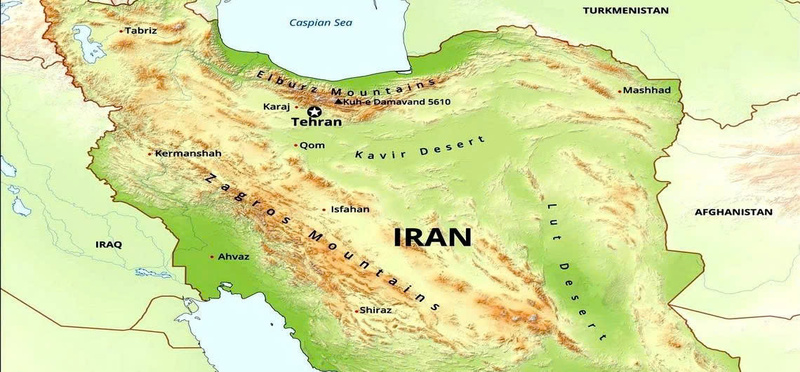 Bản đồ Iran. Ảnh: adventureiran.com