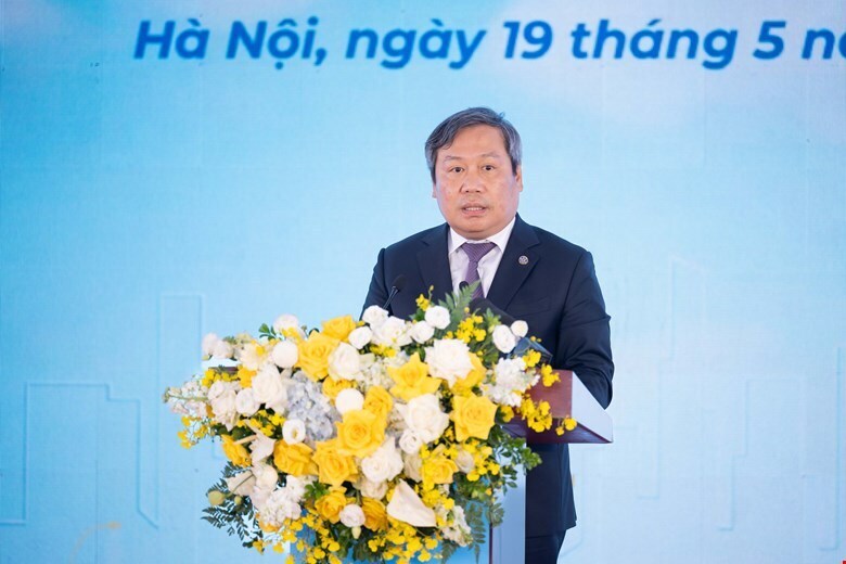 Chủ tịch UBND Thành phố Hà Nội Vũ Đại Thắng phát biểu tại buổi lễ.
