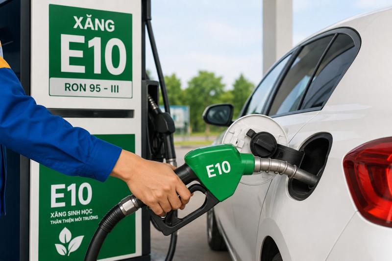 Xăng E10 hiện được xem là tiêu chuẩn nhiên liệu phổ biến trên thế giới. Ảnh minh họa.